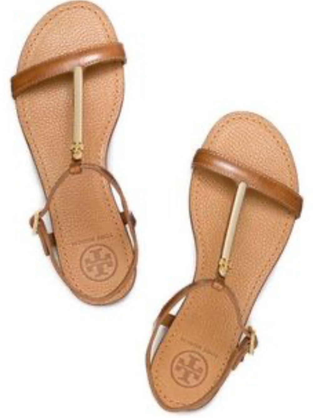 Tory Burch Pacey Gold Bar Flat Sandal